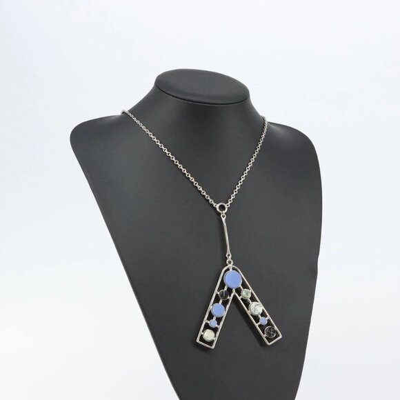 Christian Dior Necklace metal Silver Auth